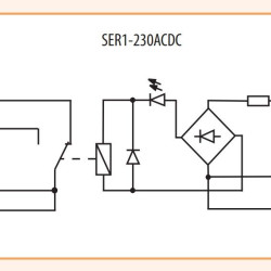 Електромеханічне інтерфейсне реле ETI 002473053 SER1-230 ACDC 1CO 6A AC1 250V AC