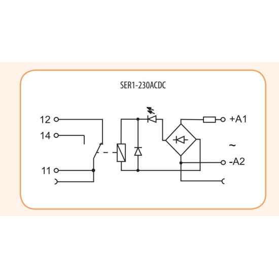 Електромеханічне інтерфейсне реле ETI 002473053 SER1-230 ACDC 1CO 6A AC1 250V AC