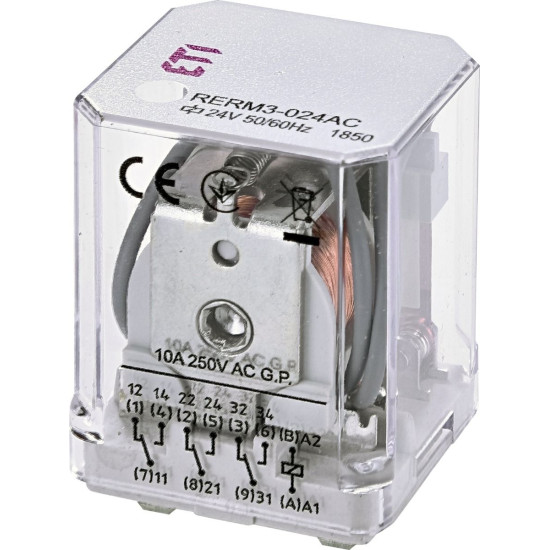 Електромеханічне реле ETI 002473062 RERM3-24AC 3p (16A AC1 250V AC)