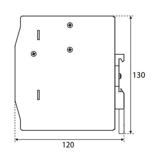 Джерело живлення ETI 004656682 PS-120-24 (Вхід: 100-240V AC/140-340V DC; Вихід: 24-28V DC/120W/5A)