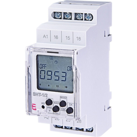 Цифровий таймер відключення ETI 002470053 SHT-1/2 230V AC (2x16A AC1)