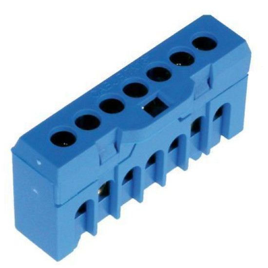 Електрична шина ETI 3903204 ESC-QBLOK7001 (синій 10/16мм² 7 підключень)