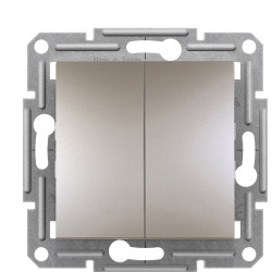 Двоклавішний кнопковий вимикач Schneider Electric Asfora EPH1100169 (бронза)