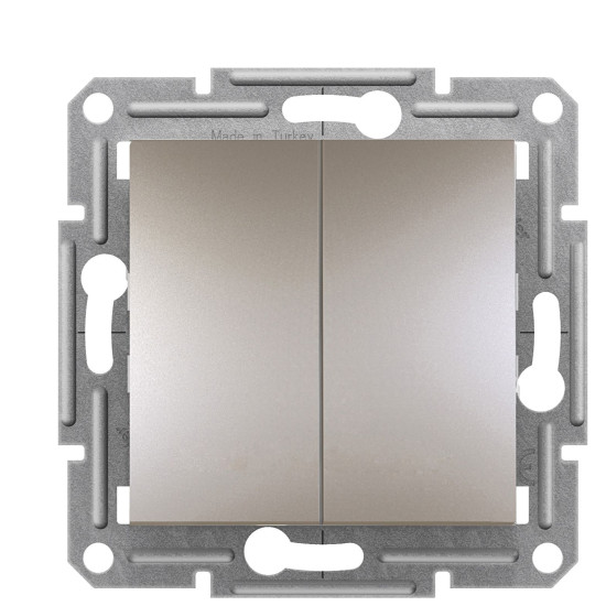Двоклавішний кнопковий вимикач Schneider Electric Asfora EPH1100169 (бронза)