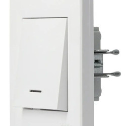 Кнопковий вимикач вимикача Schneider Electric Asfora EPH1600321 з підсвічуванням (білий)