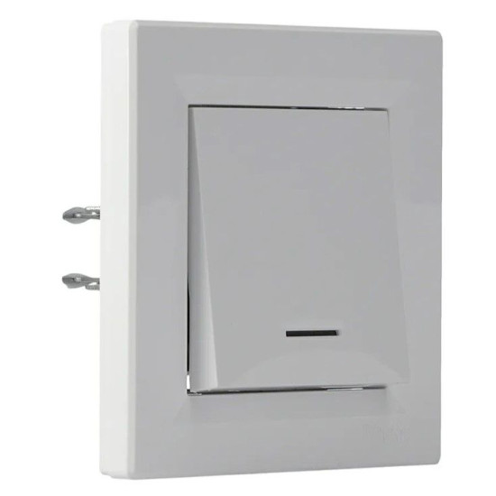 Кнопковий вимикач вимикача Schneider Electric Asfora EPH1600321 з підсвічуванням (білий)
