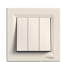 Триклавішний вимикач Schneider Electric Asfora EPH2100123 (кремовий)