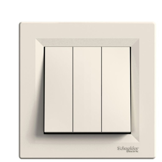 Триклавішний вимикач Schneider Electric Asfora EPH2100123 (кремовий)