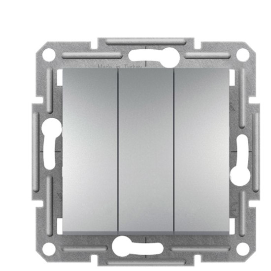Триклавішний вимикач Schneider Electric Asfora EPH2100161 (алюміній)