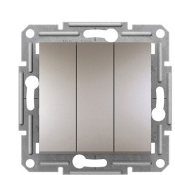 Триклавішний вимикач Schneider Electric Asfora EPH2100169 (бронза)