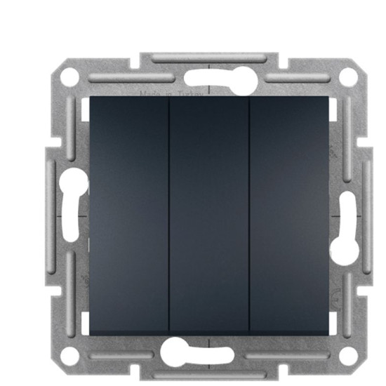 Триклавішний вимикач Schneider Electric Asfora EPH2100171 (антрацит)