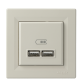 USB розетка Schneider Electric Asfora EPH2700223 (кремова)