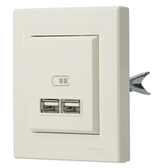 USB розетка Schneider Electric Asfora EPH2700223 (кремова)