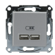 USB розетка Schneider Electric Asfora EPH2700261 (алюміній)