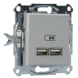 USB розетка Schneider Electric Asfora EPH2700261 (алюміній)