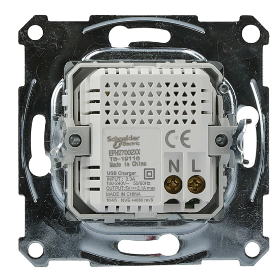 USB розетка Schneider Electric Asfora EPH2700261 (алюміній)