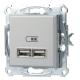 USB розетка Schneider Electric Asfora EPH2700261 (алюміній)