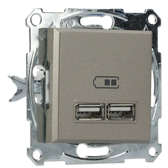 USB розетка Schneider Electric Asfora EPH2700269 (бронза)