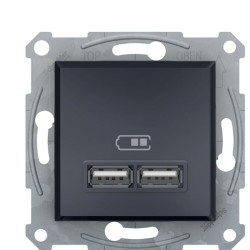 USB розетка Schneider Electric Asfora EPH2700271 (антрацит)