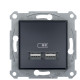 USB розетка Schneider Electric Asfora EPH2700271 (антрацит)