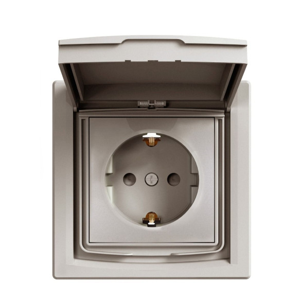 Розетка Schneider Electric Asfora EPH3100369 із заземленням та зі шторками (бронза)