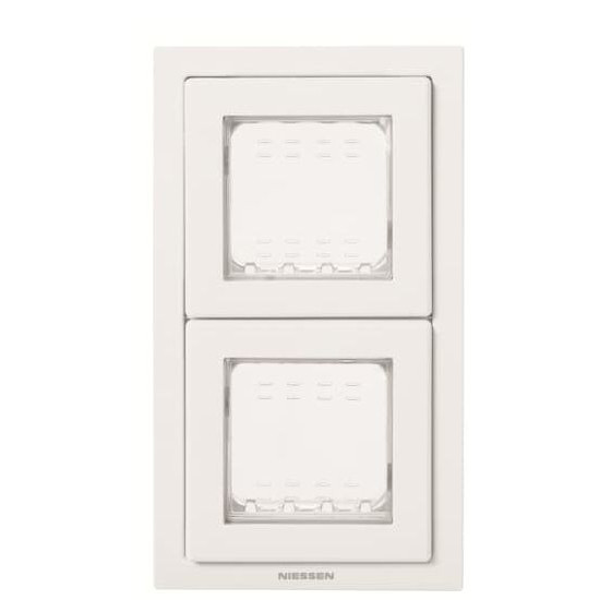 Двомісна рамка ABB Zenit 2CLA327200N1101 N3272 BL IP55 (білий)