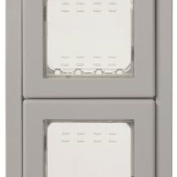 Двомісна рамка ABB Zenit 2CLA327200N1701 N3272 GR IP55 (сіра)