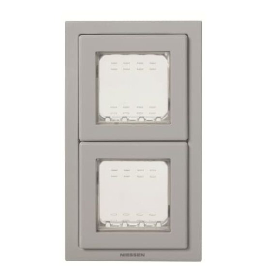 Двомісна рамка ABB Zenit 2CLA327200N1701 N3272 GR IP55 (сіра)