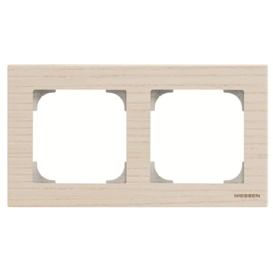 Двомісна рамка ABB Sky 2CLA857200A2001 8572 FR (ясен)