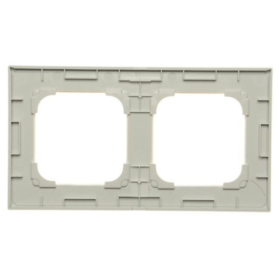 Двомісна рамка ABB Sky 2CLA857200A3001 8572 CB (біле скло)