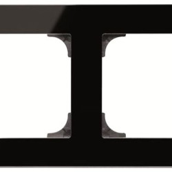 Двомісна рамка ABB Sky 2CLA857200A3101 8572 CN (чорне скло)