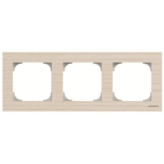 Тримісна рамка ABB Sky 2CLA857300A2001 8573 FR (ясен)