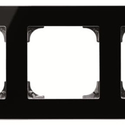 Тримісна рамка ABB Sky 2CLA857300A3101 8573 CN (чорне скло)
