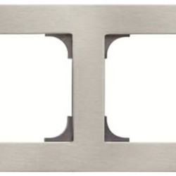 Чотиримісна рамка ABB Sky 2CLA857400A1401 8574 AI (сталь)