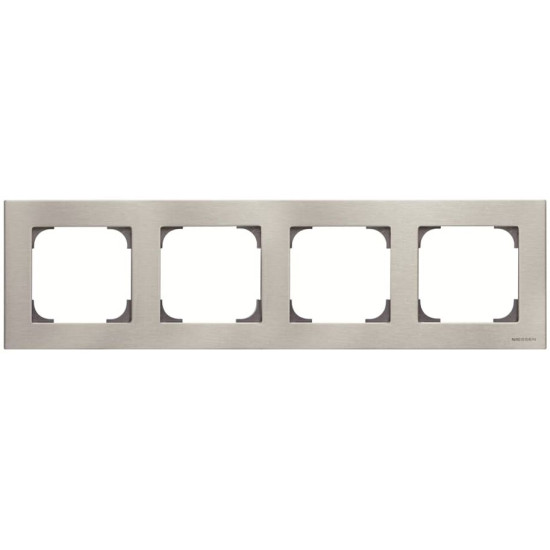 Чотиримісна рамка ABB Sky 2CLA857400A1401 8574 AI (сталь)