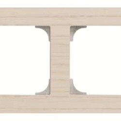 Чотиримісна рамка ABB Sky 2CLA857400A2001 8574 FR (ясен)