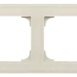 Чотиримісна рамка ABB Sky 2CLA857400A3001 8574 CB (біле скло)