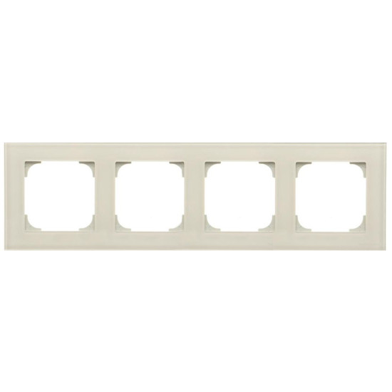 Чотиримісна рамка ABB Sky 2CLA857400A3001 8574 CB (біле скло)