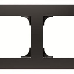 Чотиримісна рамка ABB Sky 2CLA857400A3101 8574 CN (чорне скло)