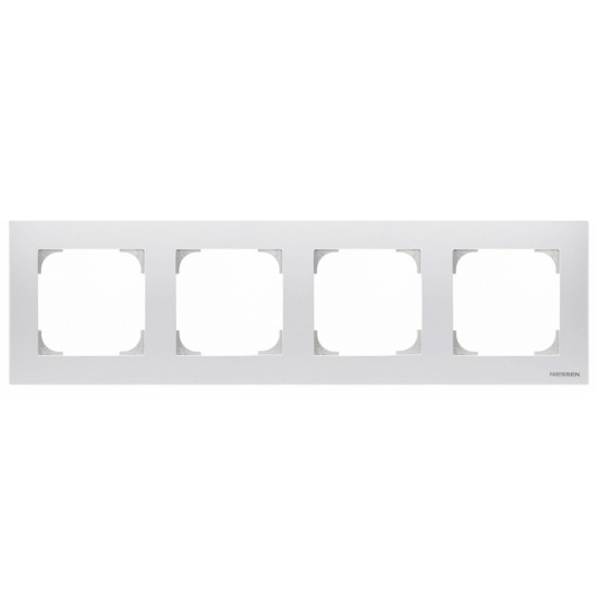 Чотиримісна рамка ABB Sky 2CLA857410A1101 8574.1 BL (білий)