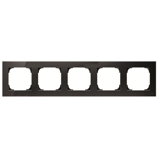П'ятимісна рамка ABB Sky 2CLA857500A1501 8575 NS (чорний оксамит)