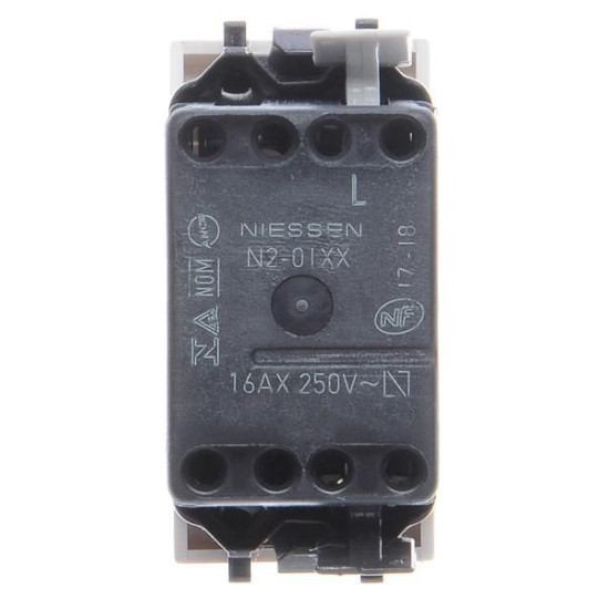 Вимикач ABB Zenit 2CLA210100N1101 N2101 BL 1М (білий)