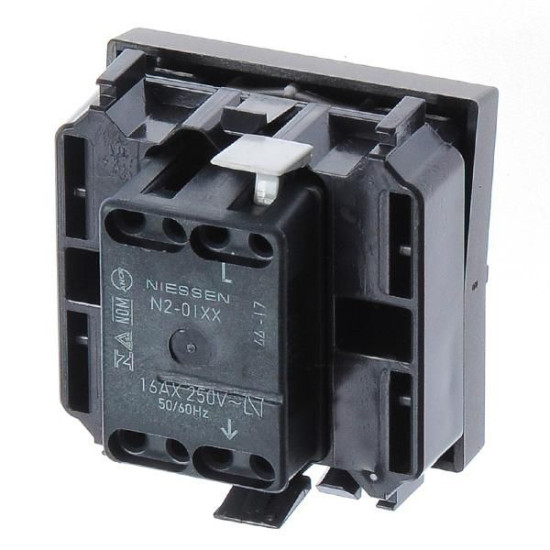 Однокнопковий вимикач ABB Zenit 2CLA220100N1801 N2201 AN (антрацит)