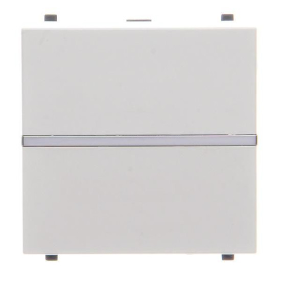 Однокнопковий двополюсний вимикач ABB Zenit 2CLA220120N1101 N2201.2 BL (білий)