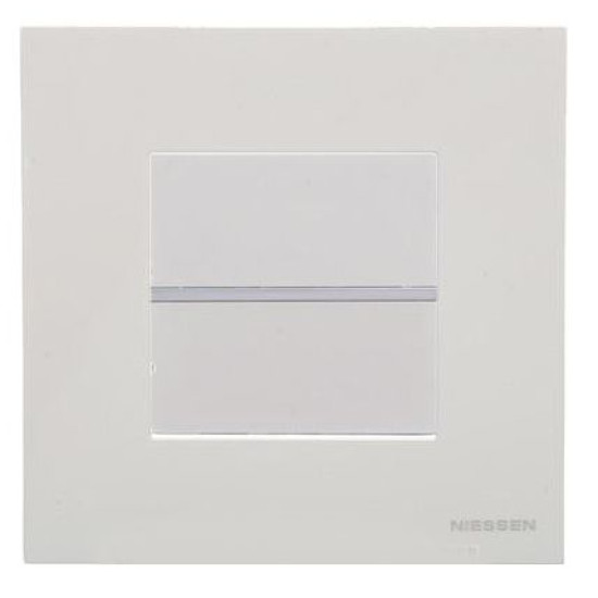 Однокнопковий двополюсний вимикач ABB Zenit 2CLA220120N1101 N2201.2 BL (білий)