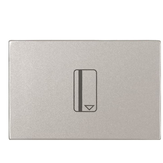 Однокнопковий картковий вимикач ABB Zenit 2CLA221410N1301 N2214.1 PL (срібло)
