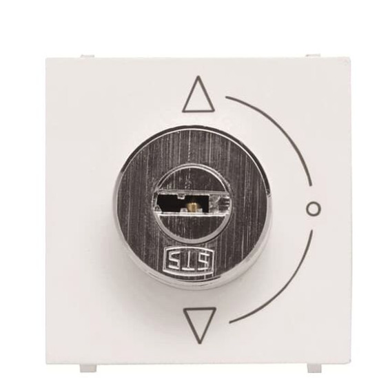 Вимикач ABB Zenit 2CLA225310N1101 N2253.1 BL з ключем з фіксацією на 3 положення (білий)