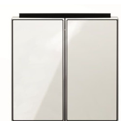 Подвійна клавіша вимикача ABB Sky 2CLA851100A2101 8511 CB (біле скло)