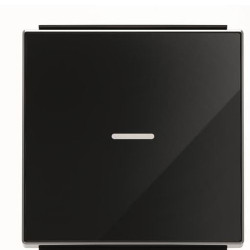 Клавіша вимикача ABB Sky 2CLA850130A2501 8501.3 CN з лінзою (чорне скло)