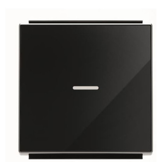 Клавіша вимикача ABB Sky 2CLA850130A2501 8501.3 CN з лінзою (чорне скло)